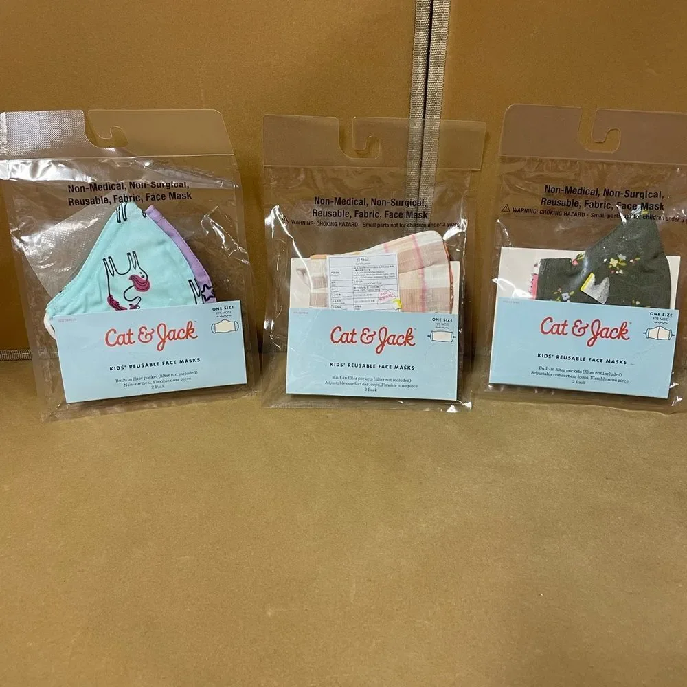 Printed mask 6 count Cat & Jack Kids Reusable Unisex